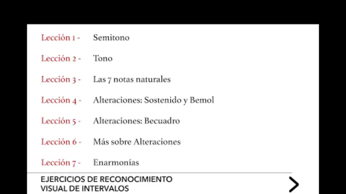 Curso de Teoría de la Música android App screenshot 10